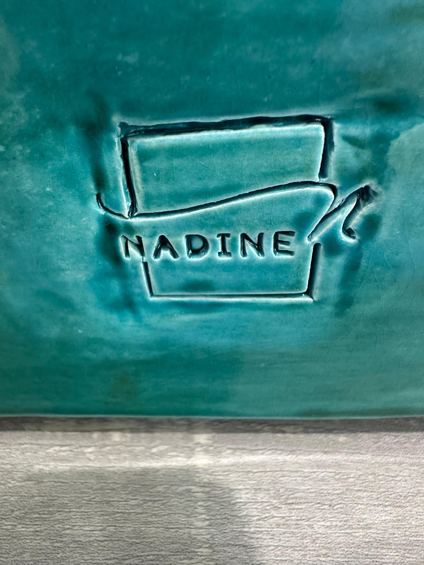 Elegant Embossed Bamboo Rectangular Ceramic Vase