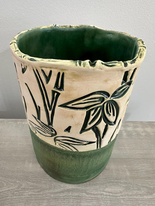 Bamboo & Rafa Multi-Textural Vase